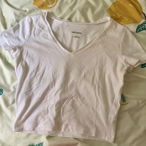 White v neck shirt